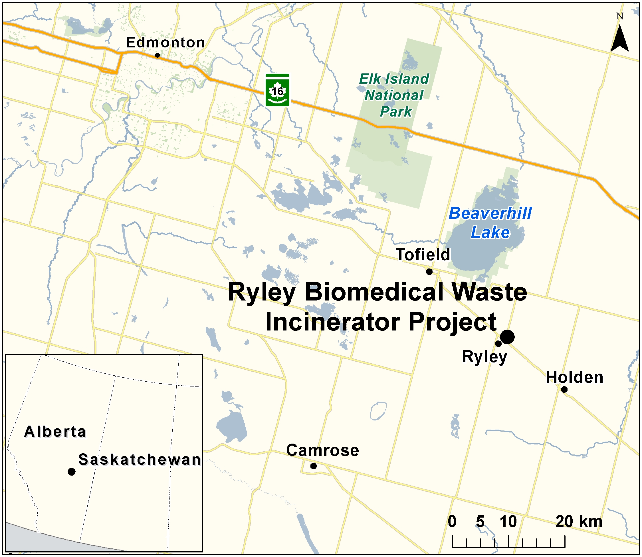 Map depicting the location of the project, as described in the current document.
